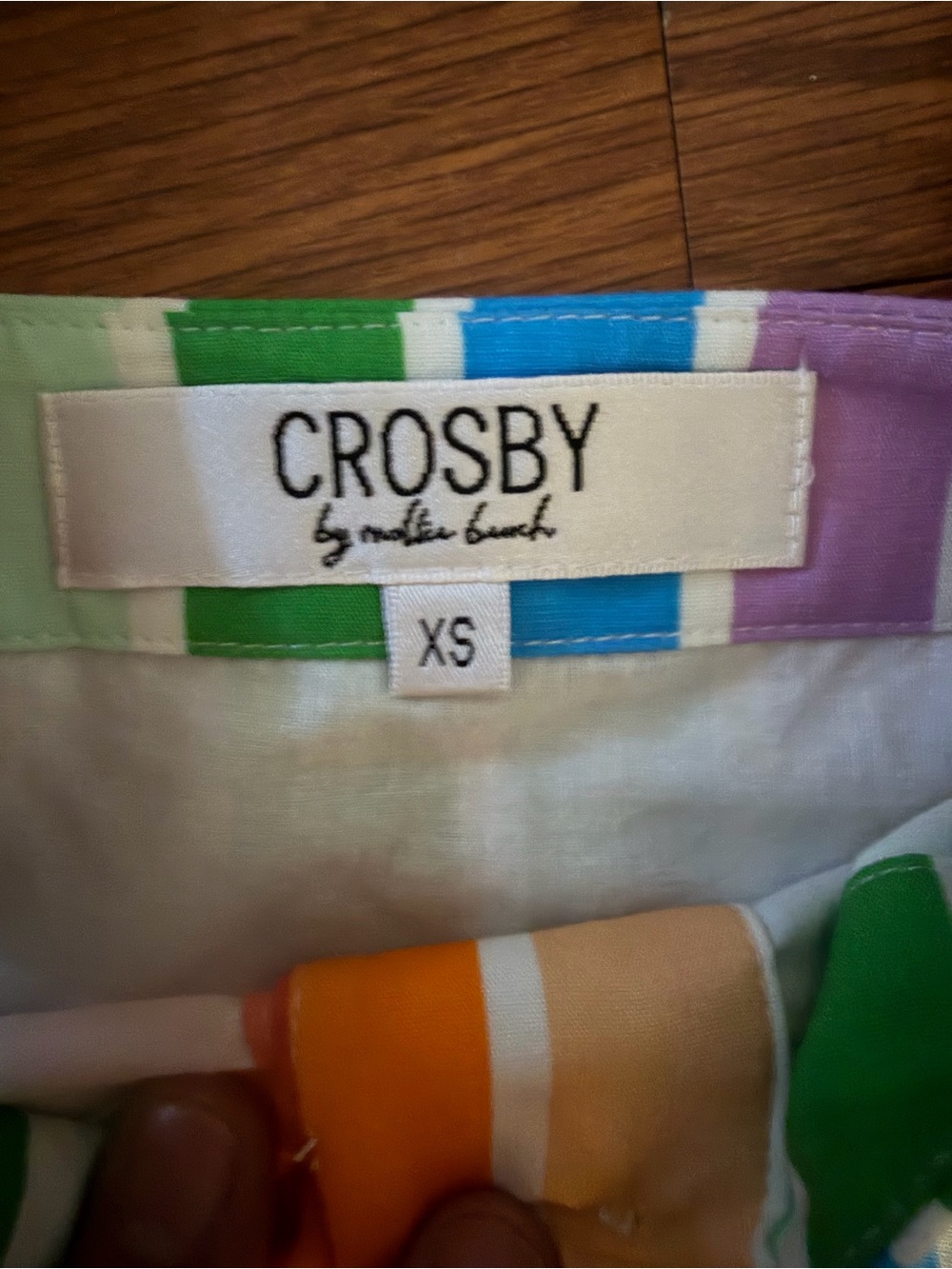 Crosby Rainbow Striped Button Front Tank & Shorts Set NWOT - Picture 7 of 7